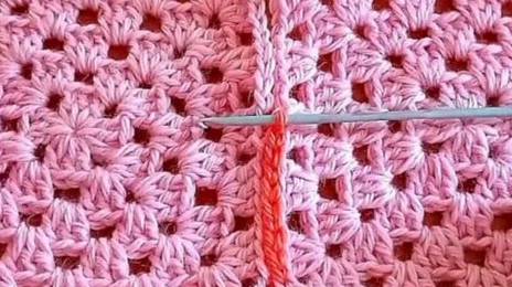 Соединение изделий крючком