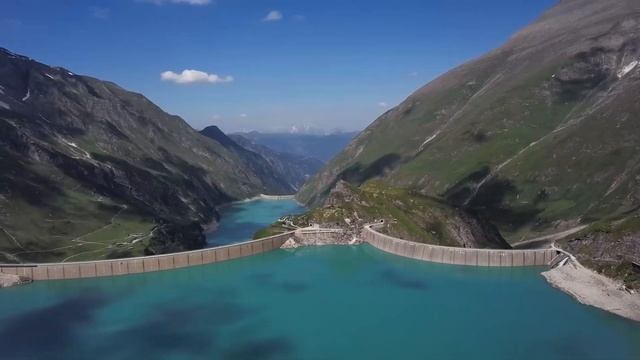 live wallpaper for desktop | Stunning landscape of a dam between the mountains смотреть онлайн
