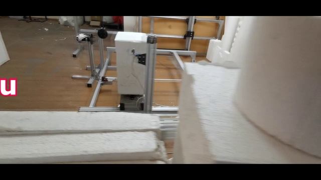 ЧПУ станок для резки пенопласта ФРП - 08 Юнга с поворотным столом и токарным устройством. смотреть онлайн