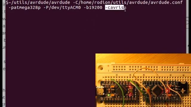 Upload Miskatino Hex to Arduino via SPI смотреть онлайн
