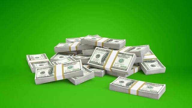 Dollar Money stacks falling green screen смотреть онлайн