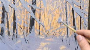 Морозный день.Живопись маслом