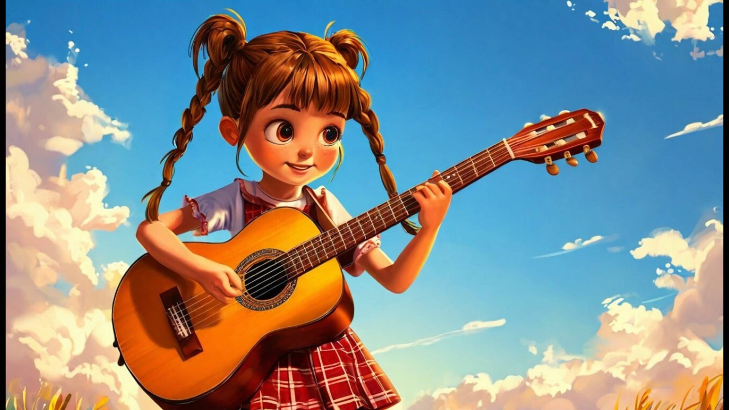 Гитара - Наталия Лансере - детская позитивная песня смотреть онлайн