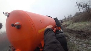 Качаю выгребную яму пока грязь замерзла / Вожу с собой 40 метров шланга / Ассенизатор Валдай