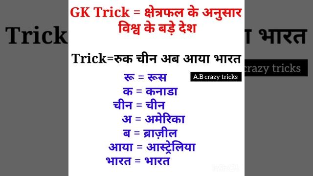 # क्षेत्रफल की दृष्टि से विश्व के बडे देश ।। g.k short video।। hindi jk short videoll short video# смотреть онлайн
