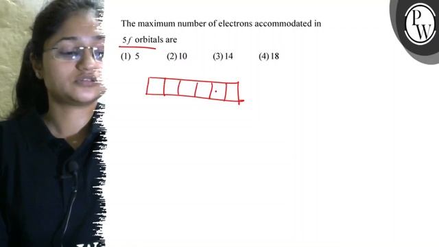 The maximum number of electrons accommodated in \( 5 f \) orbitals ... смотреть онлайн