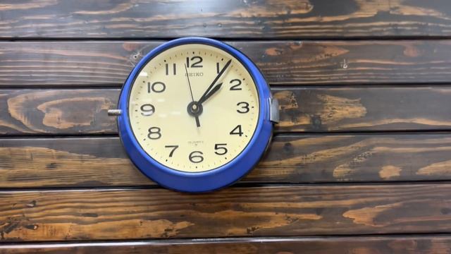 Cobalt Blue Paint Coating #antique Refurbish Original #quartz #seiko Wall Clock #clock #wallclock