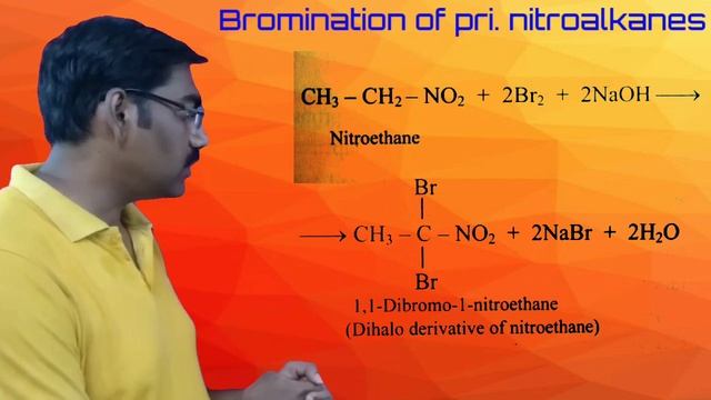 Chemical reaction of nitroalkanes with Bromine / Bromination of nitroalkanes for class 12 смотреть онлайн