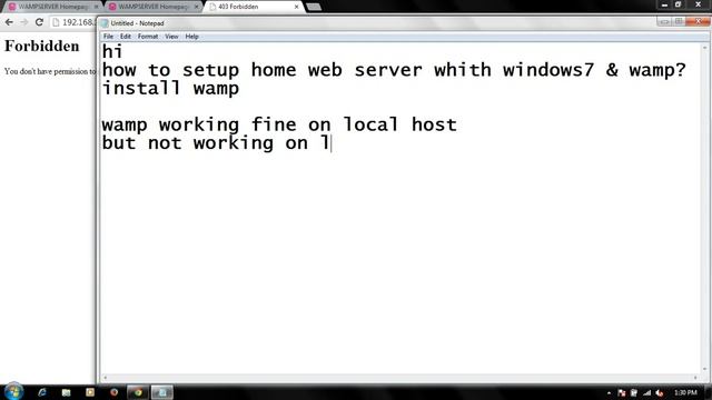 Home Web Server in 5 Min - Windows7, Wamp смотреть онлайн