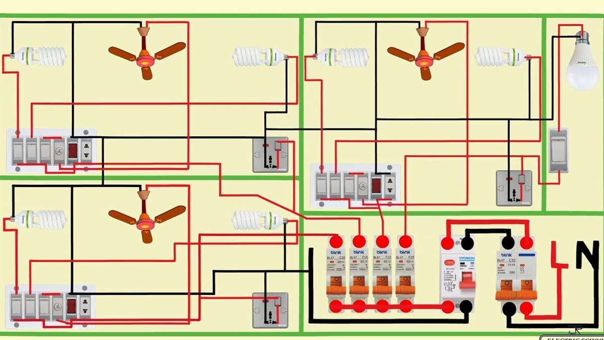 Схема электропроводки дома смотреть онлайн