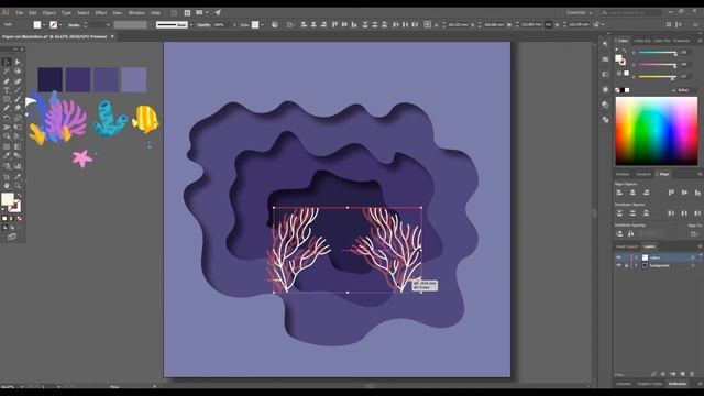Иллюстрация в Стиле Paper Cut Out в Иллюстраторе | Урок #18 смотреть онлайн
