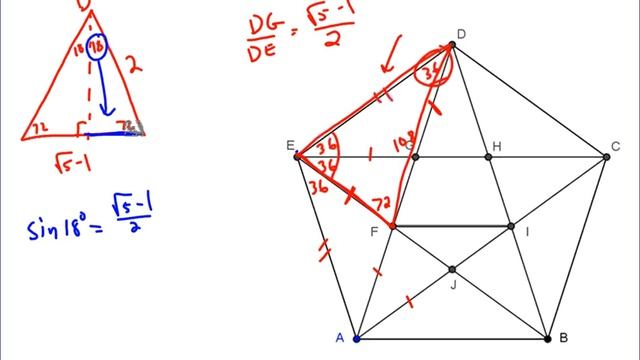Exact Value of sin (18) and sin (54) смотреть онлайн