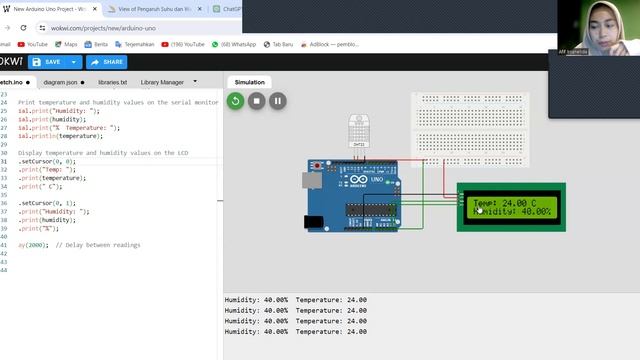 Tugas Elektronika Analisis Sensor Dengan DHT 22 Menggunakan WokWi смотреть онлайн