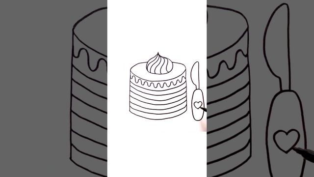 How to draw a cake for kids смотреть онлайн