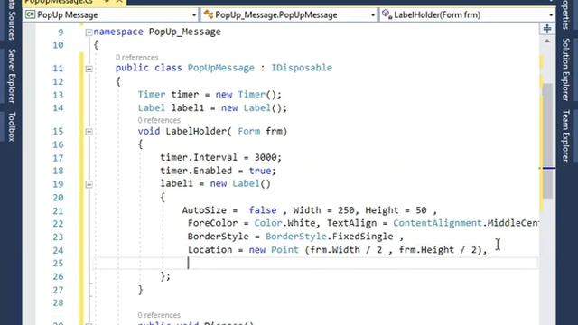 Create Popup Message using C# смотреть онлайн