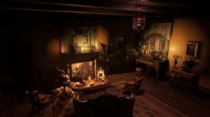 Не забудьте включить это видео! Сильная метель и теплый камин в уютном домике