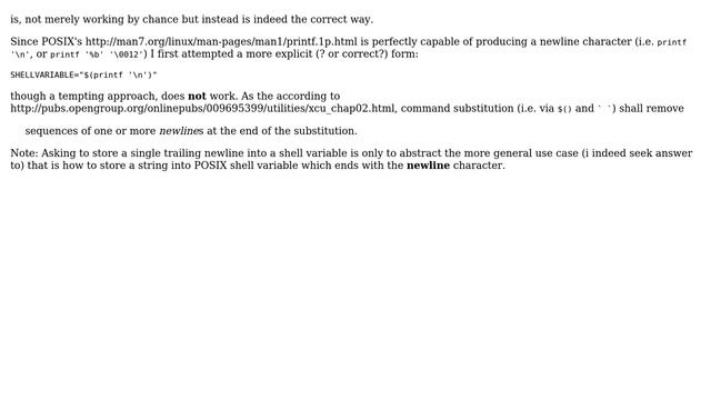Unix & Linux: How to correctly store a newline character in a (POSIX) shell variable? смотреть онлайн