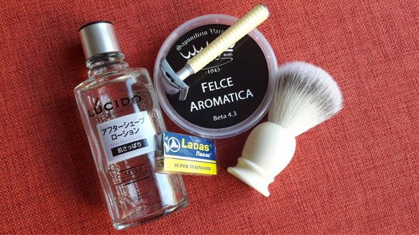 Бритьё. Mühle R41 head, Mühle synthetic brush, Ladas blades, SV Felce Aromatica, Lúcido lotion a/s