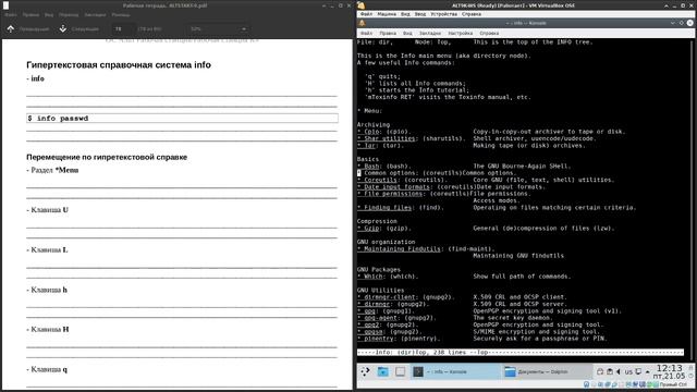 5.3 Справочная система Info