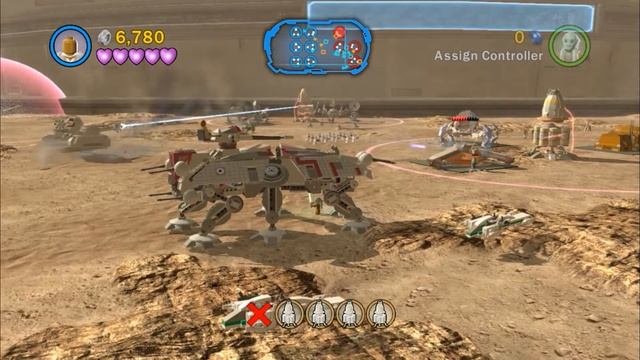LEGO Star Wars 3: The Clone Wars (PS3) Count Dooku Chapter 1 Battle Of Geonosis Walkthrough смотреть онлайн