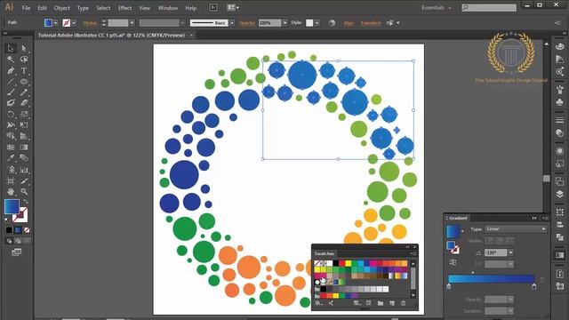 Tutorial How to Make a Professional Circle Logo Design with best technique in Adobe Illustrator CC смотреть онлайн