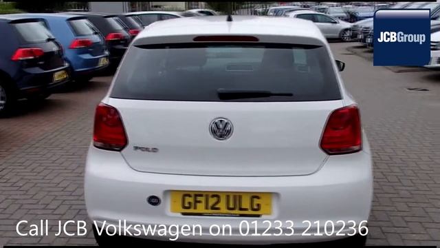 2012 Volkswagen Polo MATCH 1.2l Candy White GF12ULG for sale at JCB VW Ashford смотреть онлайн