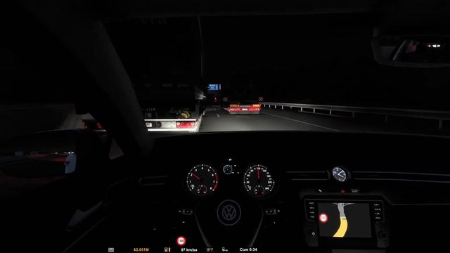 VW Passat B8 realistic night drive in City / part 1 смотреть онлайн