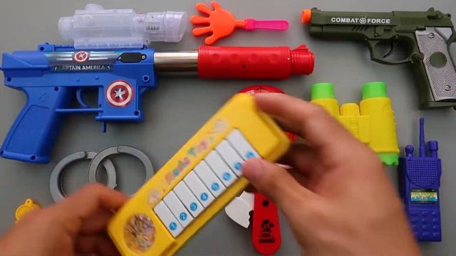 Play & Learn Many Colors with Five Finger Colorful Toys | Binoculars, Handcuffs, Musical Instrument смотреть онлайн
