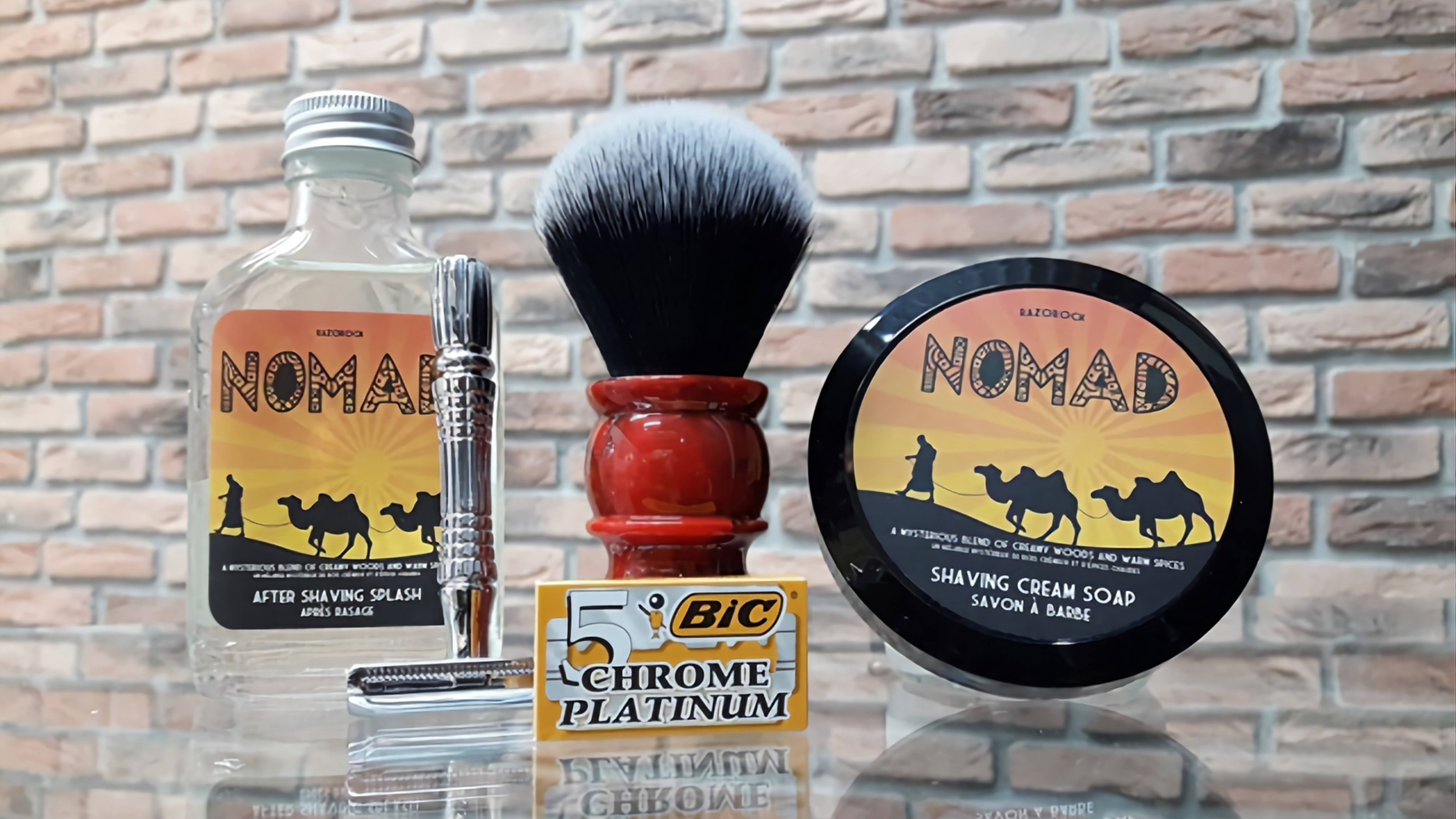 Бритье. RazoRock NOMAD, Yaqi Tuxedo 24mm, RazoRock DE1 razor, BIC Chrome - Platinum. Shave review смотреть онлайн