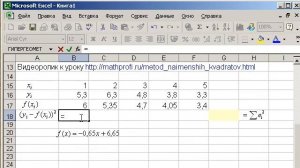 Метод наименьших квадратов (расчёт остатков)