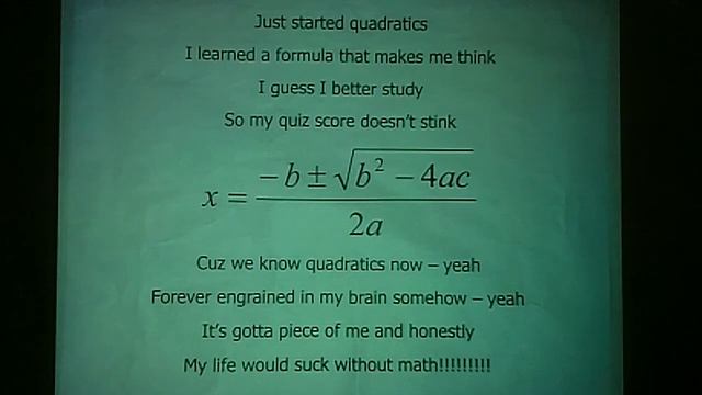 Quadratic Formula Song смотреть онлайн