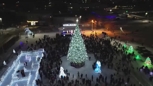 Открытие новогоднего городка в городе Талица смотреть онлайн