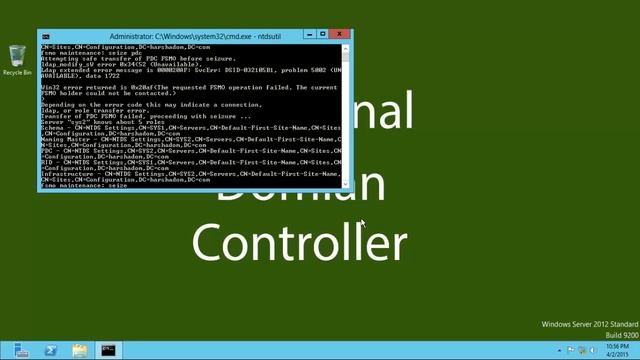 how to seize roles from ADC in windows server 2012 смотреть онлайн