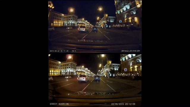 Street Guardian SG9665GC Vs Blackvue DR750LW. Night. P321