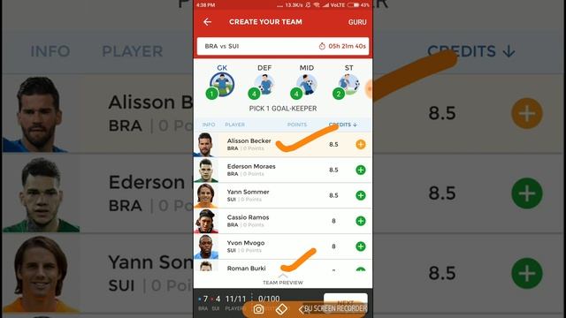 BRA vs SUI, Football World Cup 2018, Confirmed playing11 for Dream11 Team. 17/06/18 смотреть онлайн