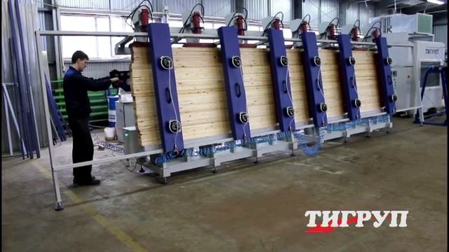 Пресс для щита и производства клееного бруса Эльбрус 1Г/6000
