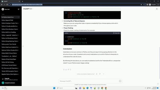 How to fix IndentationError unexpected indent in python script смотреть онлайн