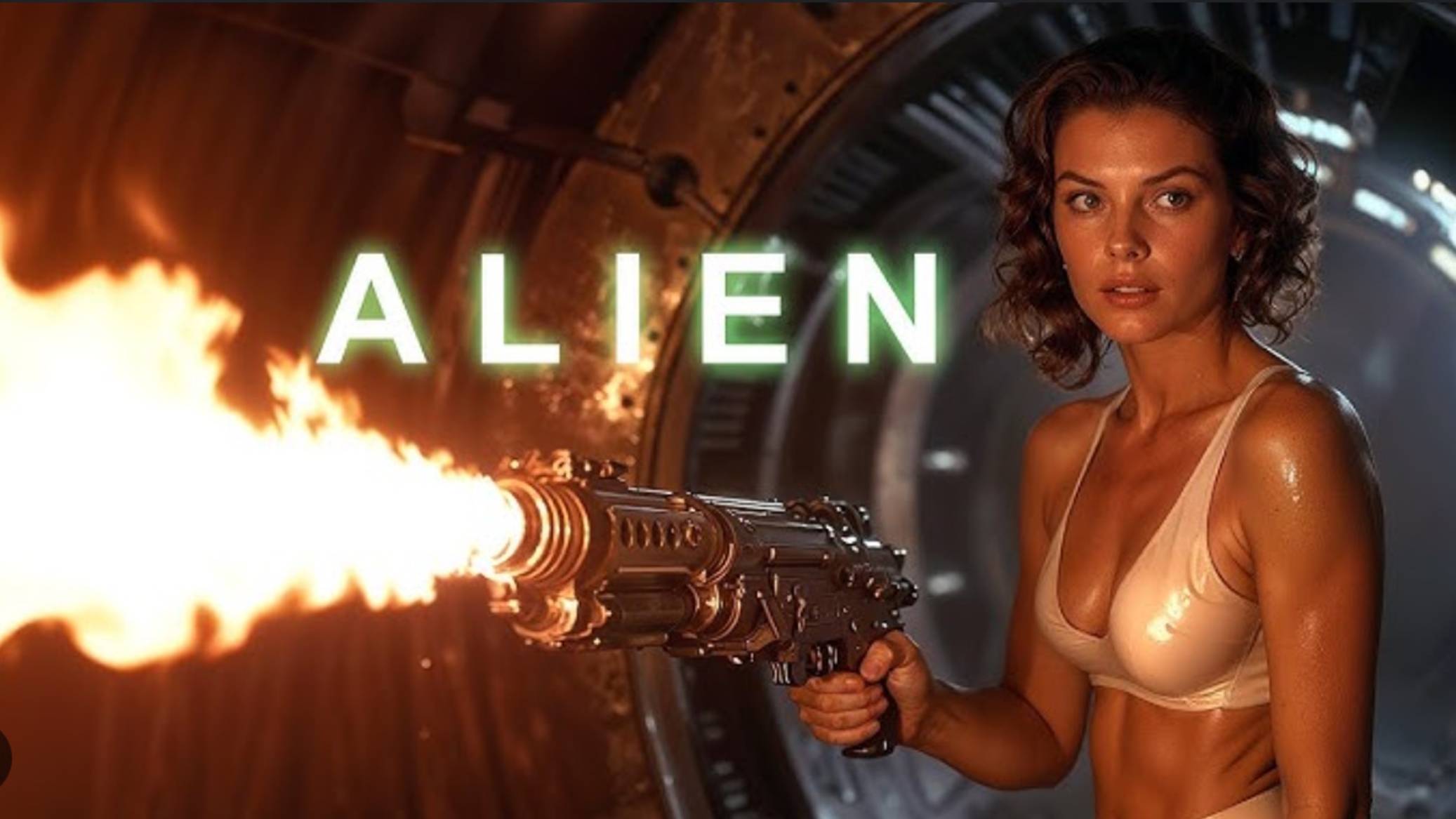 Нейросеть сгенерировала Чужого в стиле 50-х смотреть онлайн