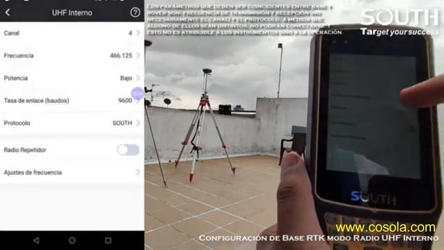 5.- SOUTH SurvStar - Configuración de Base RTK modo Radio UHF Interno - Cosola смотреть онлайн