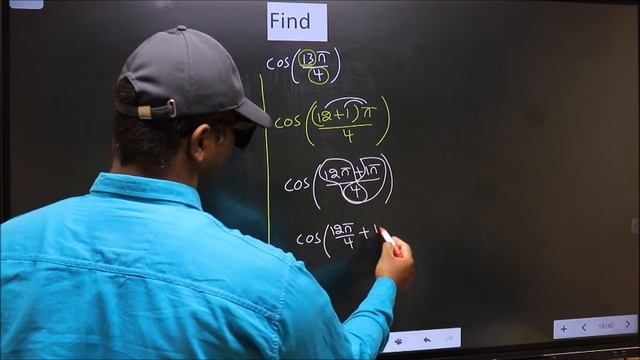 Find trigonometry angle cos(13π/4) = ? смотреть онлайн