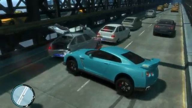 GTAIV Nissan GT-R crash смотреть онлайн
