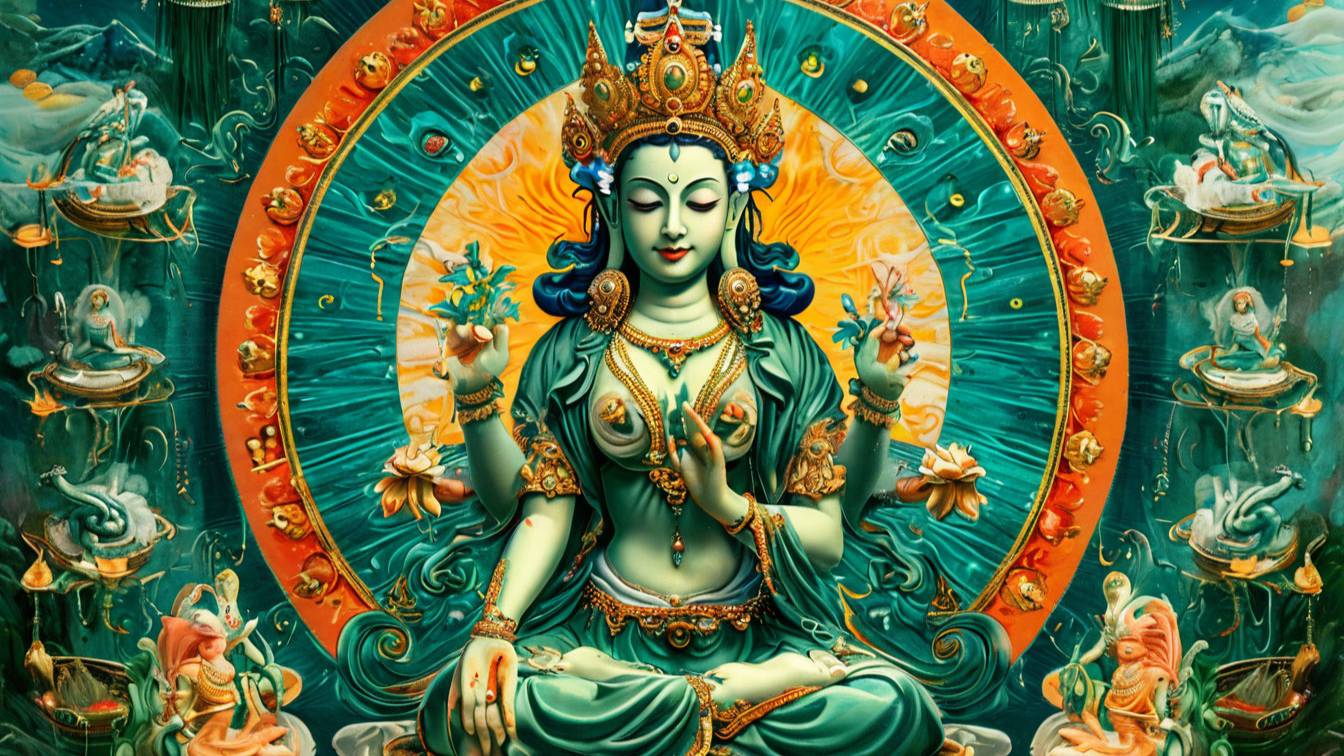 Мантра Зелёной Тары 🌿 Притягивает Изобилие, Удачу и Исполнение Желаний ✨ Слушай для Энергии Благ... смотреть онлайн