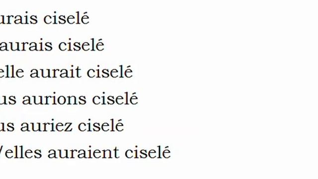 Изучение французского языка = Спряжение глаголов = Ciseler смотреть онлайн