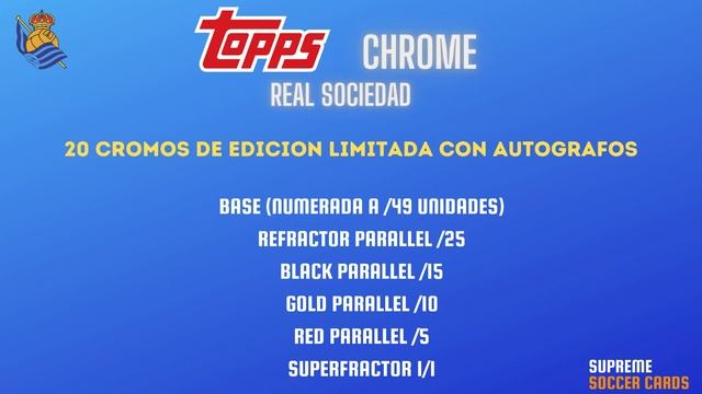 #34 CROMOS DE FUTBOL | TOPPS CHROME REAL SOCIEDAD