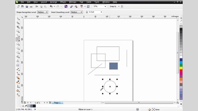 Corel Draw x6 | Smart Fill & Smart Drawing Tool | கோரல்டிரா x6 தமிழில் смотреть онлайн