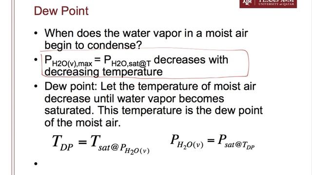 Dew Point Temperature and Relations to Other Moist Air Properties смотреть онлайн