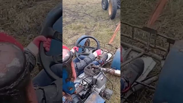 Самодельный мини трактор вместо санок смотреть онлайн