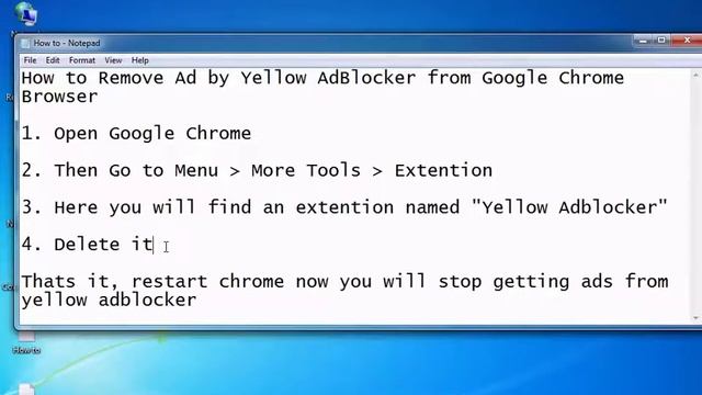 How to Remove Ad by Yellow AdBlocker from Google Chrome Browser смотреть онлайн