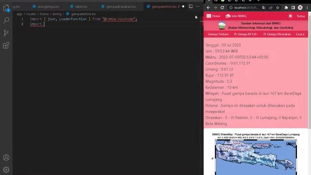 Remix JS (Bahasa Indonesia): Website Info BKMG (Gempa dan Prakiraan Cuaca) смотреть онлайн