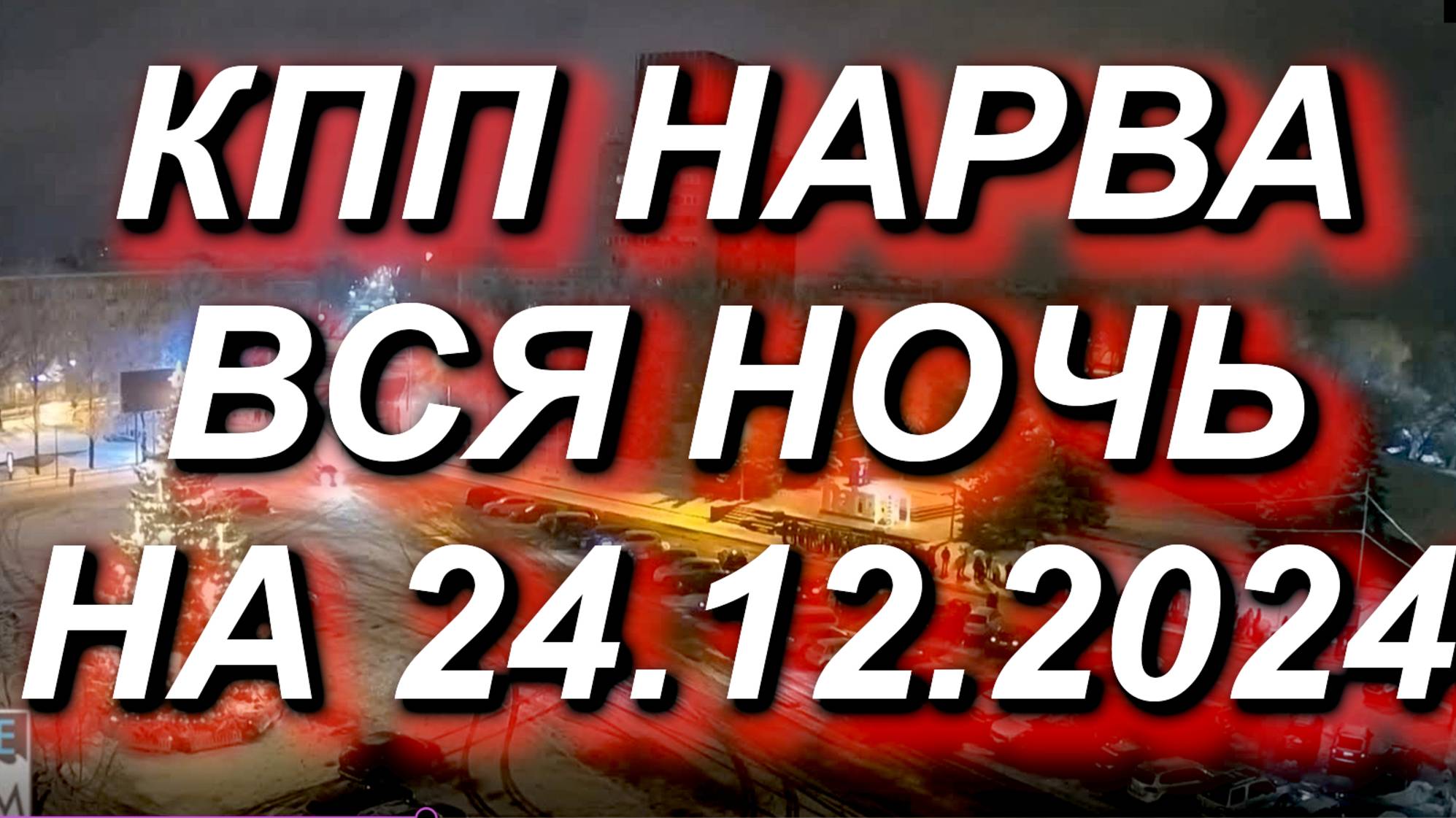 КПП НАРВА, ВСЯ НОЧЬ НА 24.12.2024, запись с камеры 00:33 - 09:35. Сколько было людей ночью и утром? смотреть онлайн